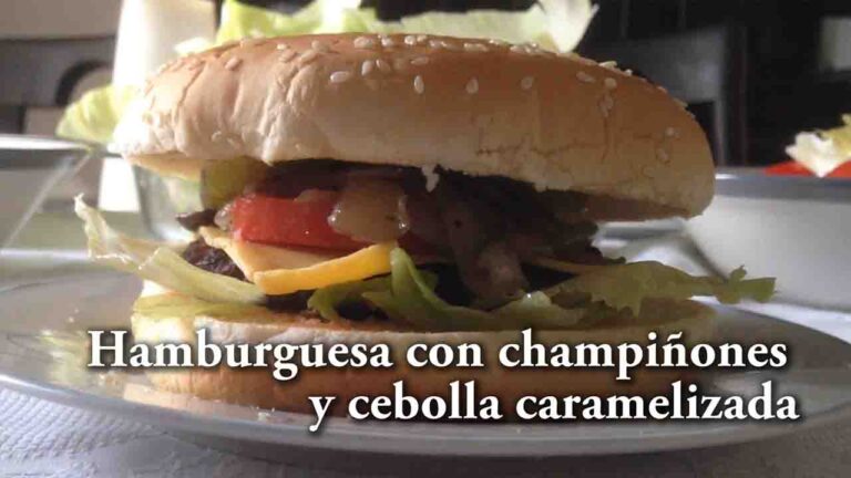 Hamburguesas gourmet: Champiñones caramelizados