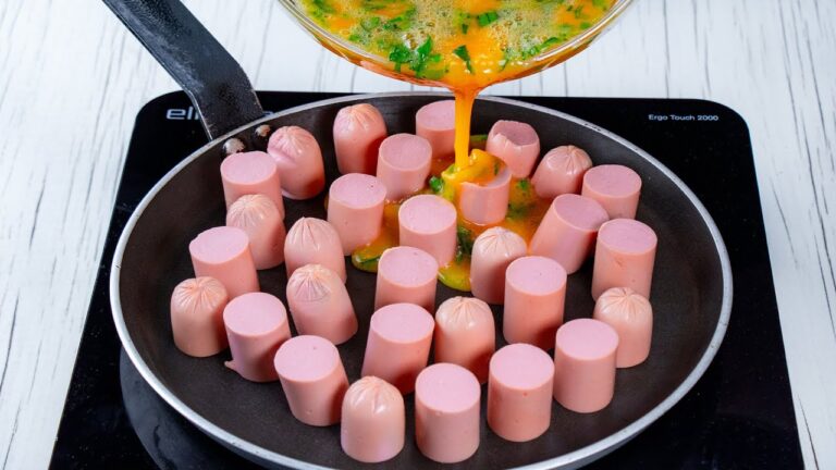 Tortillas rellenas de salchichas Frankfurt y champi&ntilde;ones: receta deliciosa